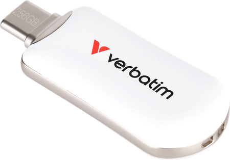 Clé USB-C 3.2 Verbatim Plectra - 128Go (Blanc)