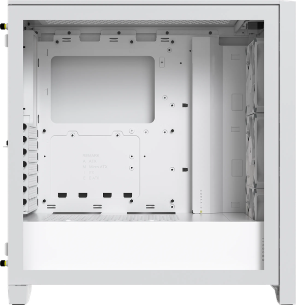 Boitier Moyen Tour E-ATX Corsair iCue 4000D Airflow RGB avec panneaux vitrés (Blanc)