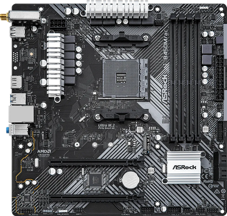 Carte Mère ASRock B450M/AC R2.0 (AM4) Micro ATX