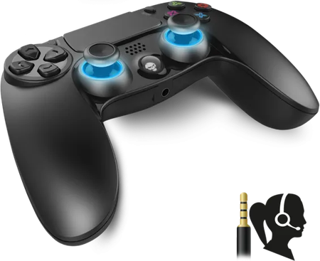 Manette de jeu sans fil Bluetooth Spirit of Gamer PGP Pro Gaming pour PS4 (Noir)