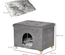Niche chat maison de chat sur pied repose-pied 2 en 1 gris