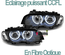 PHARES NOIRS ANNEAUX FEUX ANGEL EYES CCFL BMW SERIE 3 E46 COUPE CABRIOLET 99-03 (05165)