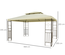 Pavillon de jardin tonnelle style colonial dim. 4L x 3l x 2,65H m crème