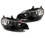 PHARES NOIRS DRL ANGEL EYES ANNEAUX 3D FEUX DE JOUR BMW X5 E70 2007-2013 (05349)