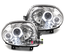PHARES CHROME FEUX ANNEAUX LED ANGEL EYES RENAULT CLIO 2 / CLIO B 1998-2001 (11664)