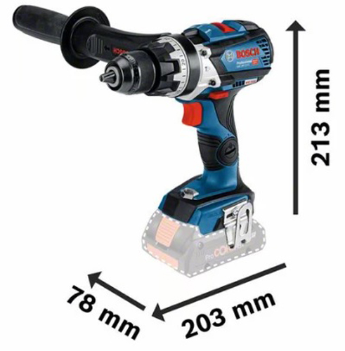 Perceuse-visseuse à percussion 18V GSB 18V-110 C (sans batterie ni chargeur) + coffret L-Boxx - BOSCH - 06019G030A