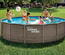 Piscine tubulaire Active Frame Pool ronde effet rotin 4,57 x 1,06 m - Summer Waves