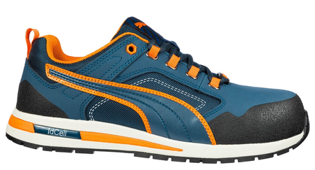 Baskets de sécurité basse CROSSTWIST LOW S3 HRO SRC bleu/orange P41 - PUMA - 643100-T.41