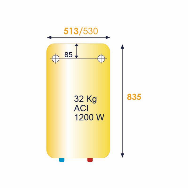 Chauffe-eau électrique vertical mural DURALIS 100L ACI hybride - THERMOR - 251072