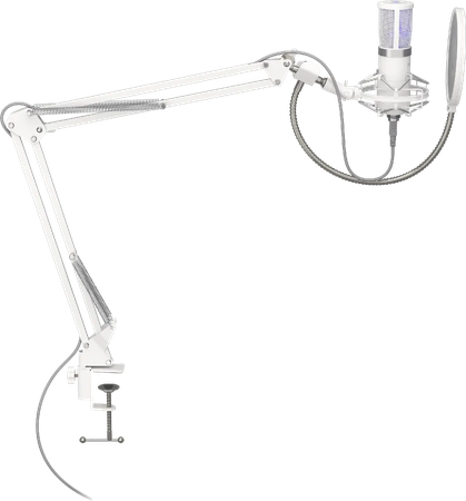 Microphone Endorfy Solum Streaming Onyx avec bras de montage (Blanc)
