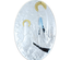 Cadre religieux ovale Apparition de Lourdes dorée coloré 22 x 33 cm