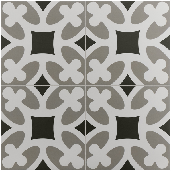 RIVOLI - VENECIA GRIS - Carrelage 20x20 cm aspect carreaux de ciment 30723