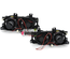 PHARES FEUX AVANT ANGEL EYES NOIRS TUNING BMW SERIE 7 E32 ET SERIE 5 E34 (13706)