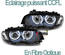 PHARES NOIRS ANNEAUX FEUX ANGEL EYES CCFL BMW SERIE 3 E46 COUPE CABRIOLET 99-03 (05165)