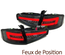 FEUX NOIRS A LED SEQUENTIELS DYNAMIQUES AUDI A4 B8 BERLINE PH2 A LED DE SERIE (05586)