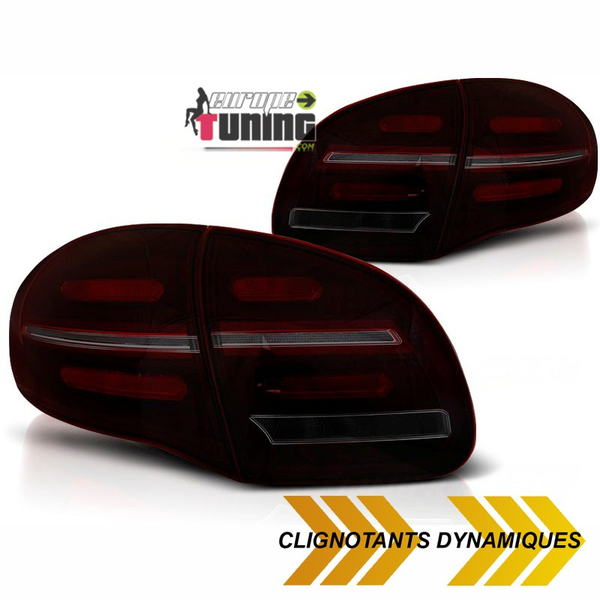 FEUX ROUGES NOIRS CLIGNOTANTS LED DYNAMIQUES PORSCHE CAYENNE II PH1 2010-2015 (05592)