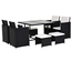 Ensemble salon de jardin encastrable 8 places 9 pièces résine