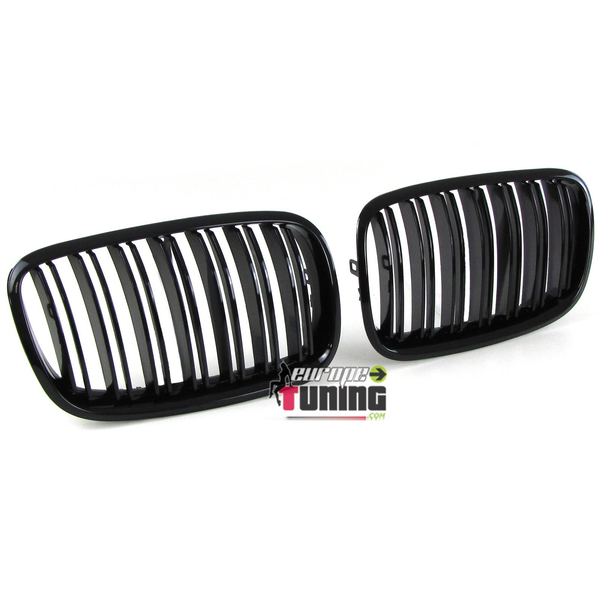 GRILLES CALANDRES SPORT NOIRES DOUBLE AILETTES BMW X5 E70 & X6 E71 (04788)