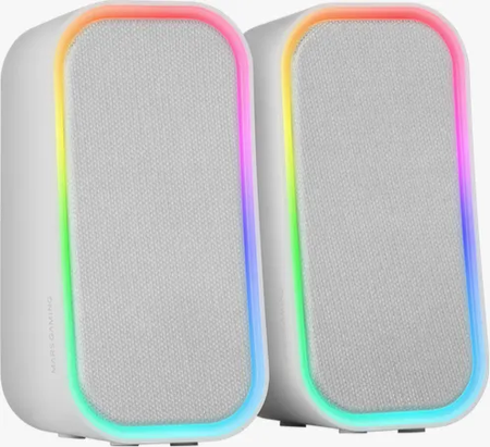 Enceintes Bluetooth Mars Gaming MS-OM RGB (Blanc)