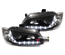 PHARES NOIRS BANDES LED FEUX DEVIL EYES RENAULT MEGANE ET SCENIC 1 1995-1999 (x13560)