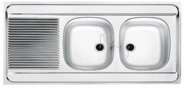 Evier monocuve inox MAN711-800 avec égouttoir 800x600cm à poser - FRANKE - 013953