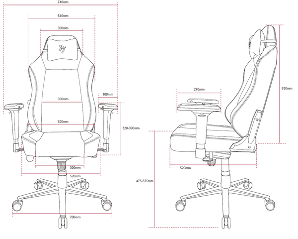 Fauteuil Arozzi Primo PU (Noir/Or)