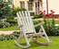 Fauteuil de jardin rocking chair bois de pin