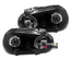 PHARES FEUX AVANTS NOIRS SPORT PACK R32 POUR VOLKSWAGEN VW GOLF 4 (13320)