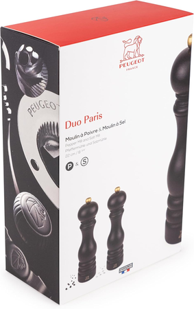 Duo de moulins à poivre et à sel Peugeot Bois chocolat H22cm
