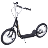 Trottinette patinette freestyle grandes roues et pegs noir