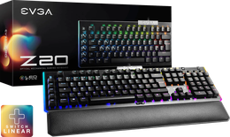 Clavier Gamer mécanique (Light Strike Silver) EVGA Z20 RGB (Noir)