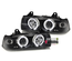 PHARES FEUX NOIRS ANGEL EYES ANNEAUX LED BMW SERIE 3 E36 BERLINE TOURING (03319)
