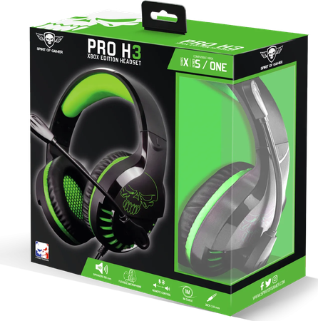 Casque Gamer filaire Spirit of Gamer Pro H3 Xbox Edition (Noir/Vert)