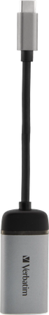 Cable Adaptateur Verbatim USB type C vers HDMI 2.0 10cm (Argent)