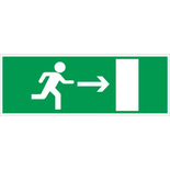 Panneaux d'évacuation rectangulaire 330 x 120mm ''Evacuation droite'' - NOVAP - 4140445