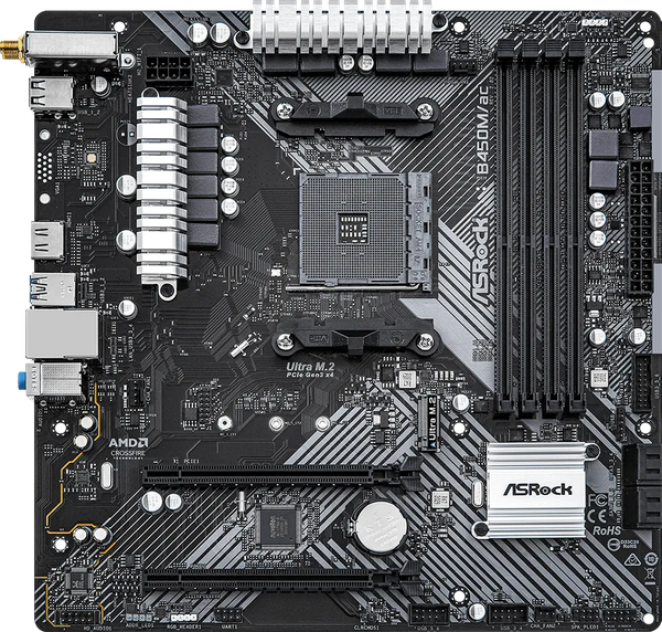 Carte Mère ASRock B450M/AC R2.0 (AM4) Micro ATX