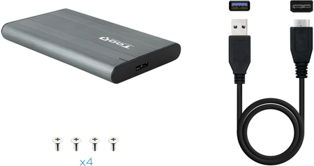 Boitier externe USB 3.1 TooQ TQE-2503 - S-ATA 2,5" (Gris)