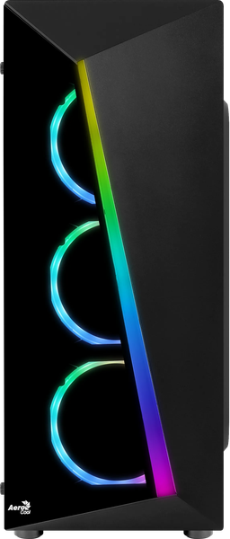 Boitier Moyen Tour ATX AeroCool Shard Tempered Glass ARGB avec panneau vitré (Noir)