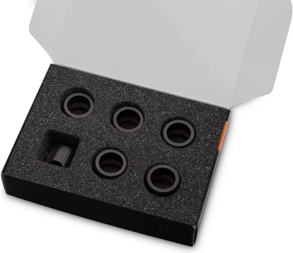 Lot de 6 Anneaux de serrage pour Tube Ekwb EK-Quantum Torque Compression Ring STC 13 (Noir)