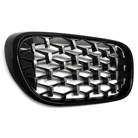 CALANDRES SPORT LUXE STYLE DIAMANT NOIR CHROME BMW SERIE 7 BERLINE G11 ET G12 (05130)