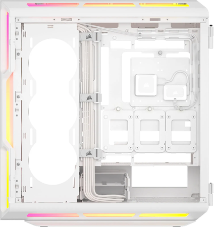 Boitier Moyen Tour E-ATX Corsair iCue Link 5000T LX RGB avec panneau vitré (Blanc)