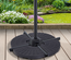 Lot de 4 poids de lestage pour parasol HDPE noir