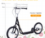 Trottinette patinette freestyle grandes roues et pegs noir