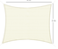 Voile d'ombrage rectangulaire 3x4m crème