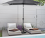 Parasol lumineux LED rectangulaire inclinable dim. 2,68L x 2,05l x 2,48H m
