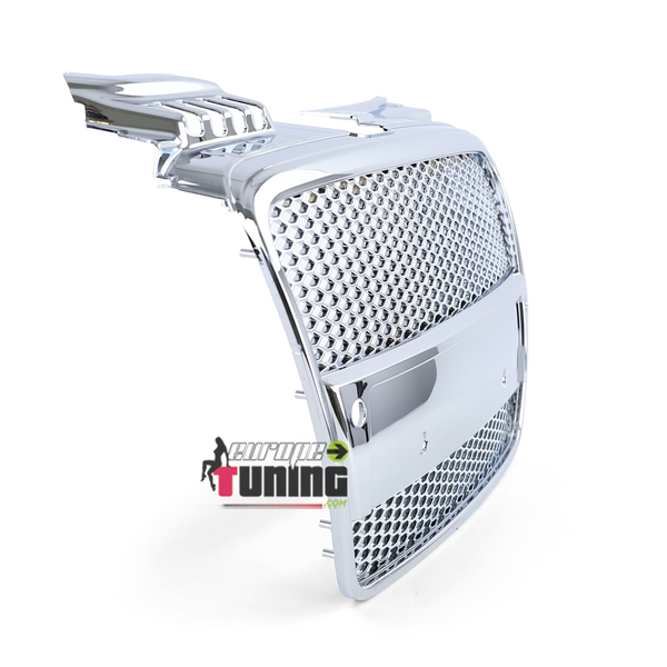 CALANDRE CENTRALE SPORT FULL CHROME LIGNE RS4 AUDI A4 B7 2004-2009 PDC (05326)