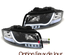 PHARES NOIRS AVANTS FEUX DE JOUR TUBE LED LIGHT BAR AUDI A4 B6 8E 2000-2004 (05503)