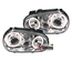 PHARES FEUX AVANTS ANNEAUX ANGEL EYES LED PACK R32 VOLKSWAGEN VW GOLF 4 (00671)