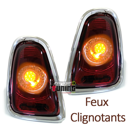 FEUX ROUGES LED RONDS CELIS POUR MINI COOPER R56 R57 2010-2015 LOOK F56 F57 (05426)