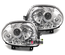 PHARES CHROME FEUX ANNEAUX LED ANGEL EYES RENAULT CLIO 2 / CLIO B 1998-2001 (11664)